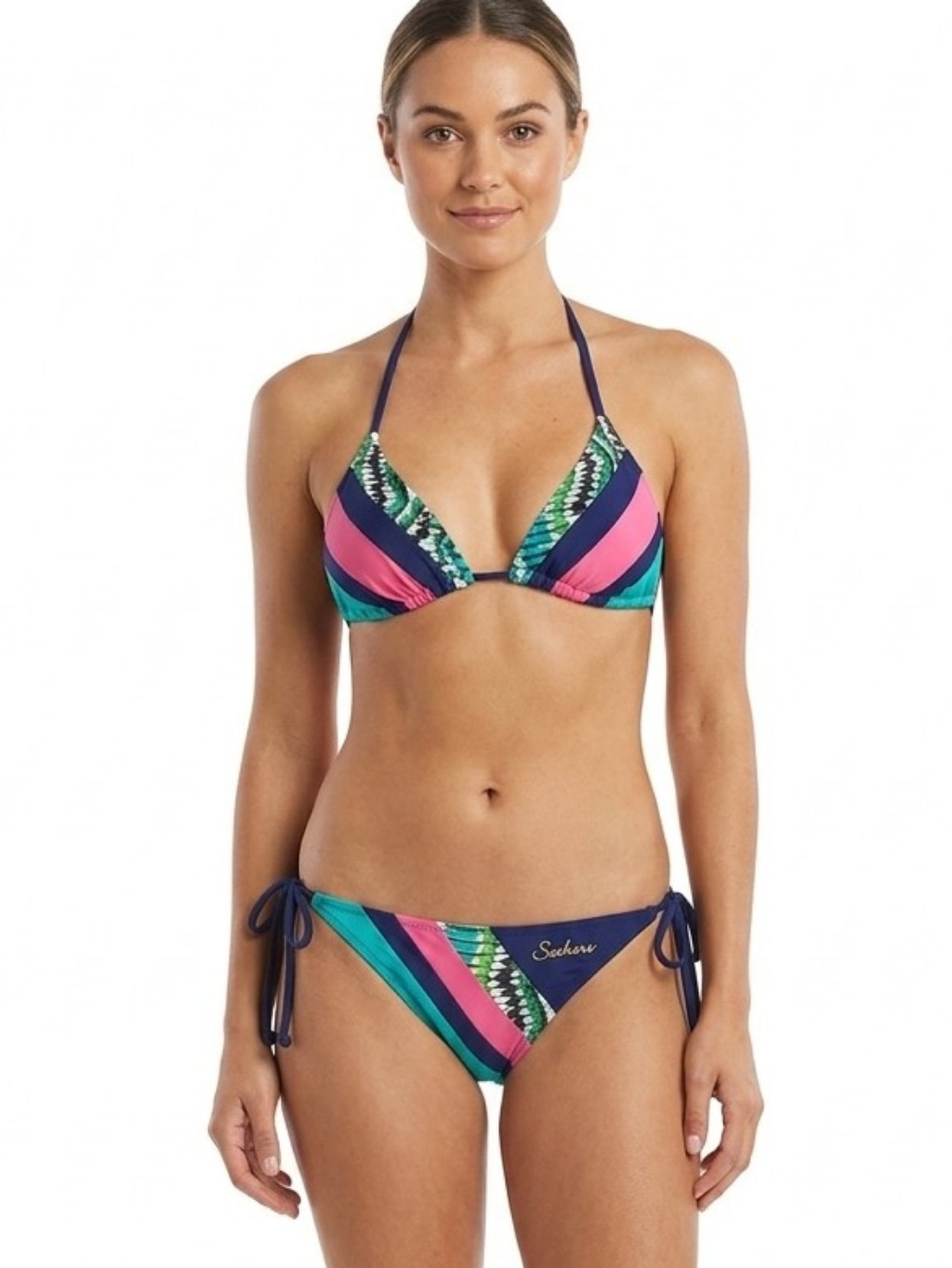 Seekers Australia Triangle Top + String Bikini Bottom Size Med Top/Small Bottom